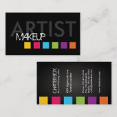 Visitekaartje van de kunstenaar Bold Makeup (Voorkant / Achterkant)