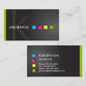 Visitekaartje van de kunstenaar Bold Makeup (Voorkant / Achterkant)