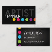 Visitekaartje van de kunstenaar Bold Makeup (Voorkant / Achterkant)