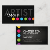 Visitekaartje van de kunstenaar Bold Makeup (Voorkant / Achterkant)