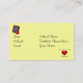 Visitekaartje van de leraar Persoonlijke Sjabloon (Achterkant)