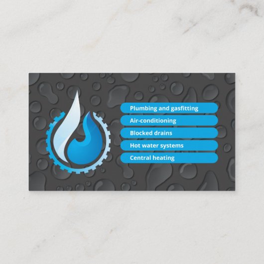 Visitekaartje van de loodgietersdienst (Achterkant)