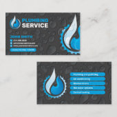 Visitekaartje van de loodgietersdienst (Voorkant / Achterkant)