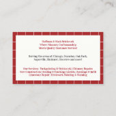 Visitekaartje van de metselschoorsteen (Achterkant)