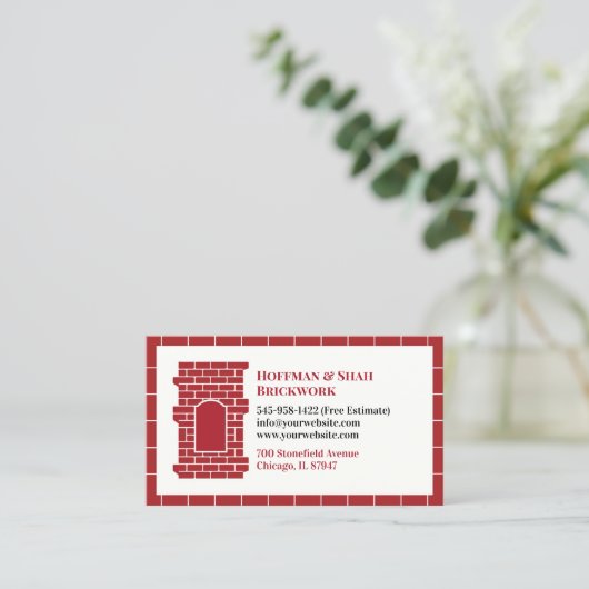 Visitekaartje van de metselschoorsteen (Staand voorkant)