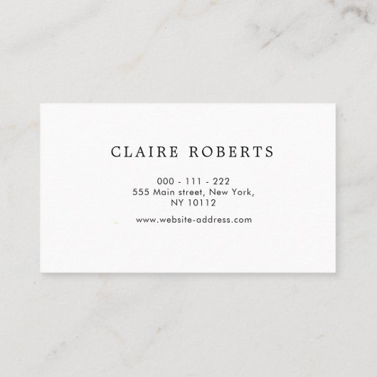 Visitekaartje van de moderne blauwbloemige bruilof (Achterkant)