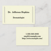 Visitekaartje van de moderne dermatoloog (Voorkant / Achterkant)