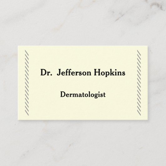 Visitekaartje van de moderne dermatoloog (Voorkant)