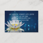 Visitekaartje van de moderne elegant lotusbloem (Achterkant)