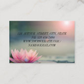 Visitekaartje van de moderne elegant lotusbloem (Achterkant)