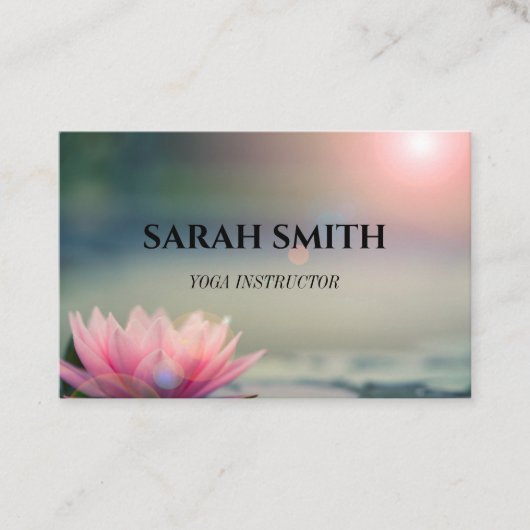 Visitekaartje van de moderne elegant lotusbloem (Voorkant)