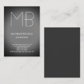 Visitekaartje van de moderne grijze onderbuik (Voorkant / Achterkant)