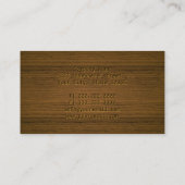 Visitekaartje van de muziekcomponist Hout (Achterkant)