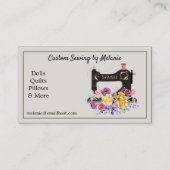 Visitekaartje van de  naaimachine (Voorkant)