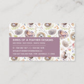 Visitekaartje van de Natuur van vogels en eieren (Achterkant)