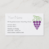 Visitekaartje van de natuurlijke levensmiddelenwin (Achterkant)