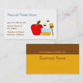 Visitekaartje van de natuurlijke levensmiddelenwin (Voorkant / Achterkant)