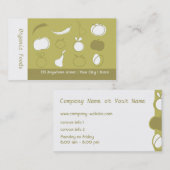 Visitekaartje van de natuurlijke levensmiddelenwin (Voorkant / Achterkant)