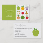 Visitekaartje van de natuurlijke levensmiddelenwin (Voorkant / Achterkant)