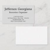 Visitekaartje van de Organisator van de Klei & van (Voorkant / Achterkant)