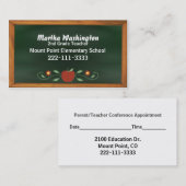 Visitekaartje van de oude Fashioned Chalk Board va Afsprakenkaartje (Voorkant / Achterkant)