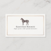 Visitekaartje van de paardensport van bruin paard (Voorkant)