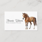 Visitekaartje van de paardensport van bruin paard (Voorkant)