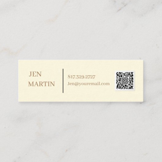 Visitekaartje van de partij Mini Princess (Achterkant)