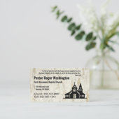 Visitekaartje van de pastor van de gouden en witte (Staand voorkant)