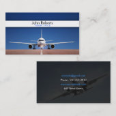 Visitekaartje van de piloot van het vliegtuig (Voorkant / Achterkant)
