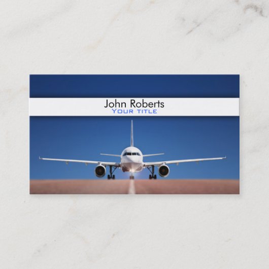 Visitekaartje van de piloot van het vliegtuig (Voorkant)
