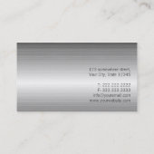 Visitekaartje van de Plain Metal Cement Contractor (Achterkant)