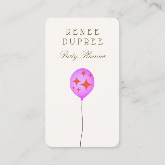 Visitekaartje van de Planner (Voorkant)