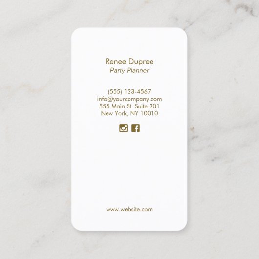 Visitekaartje van de Planner (Achterkant)