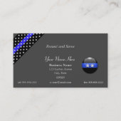 Visitekaartje van de politie van de Thin Blue Line (Voorkant)