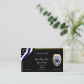 Visitekaartje van de politie van de Thin Blue Line (Staand voorkant)