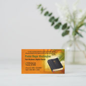 Visitekaartje van de predikant van de Bijbel van D (Staand voorkant)