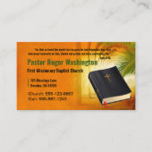 Visitekaartje van de predikant van de Bijbel van D (Voorkant)