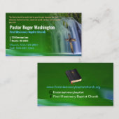 Visitekaartje van de predikant van de Bijbel van D (Voorkant / Achterkant)