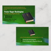 Visitekaartje van de predikant van de Bijbel van D (Voorkant / Achterkant)