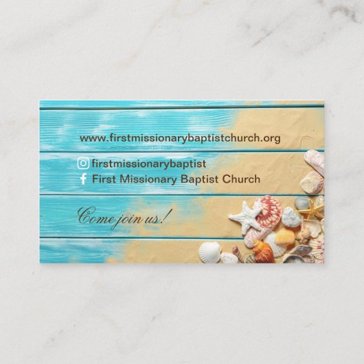 Visitekaartje van de predikant van de Bijbel van D (Achterkant)