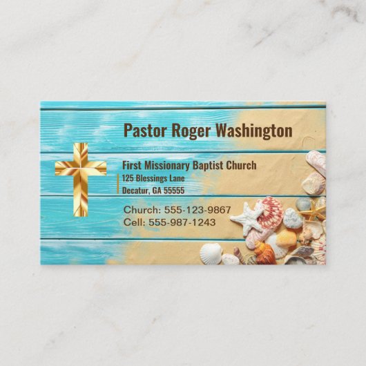 Visitekaartje van de predikant van de Bijbel van D (Voorkant)