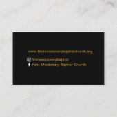 Visitekaartje van de predikant van de Bijbel van D (Achterkant)