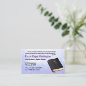 Visitekaartje van de predikant van de Bijbel van D (Staand voorkant)