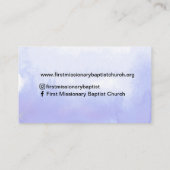 Visitekaartje van de predikant van de Bijbel van D (Achterkant)