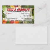 Visitekaartje van de productiemarkt (Voorkant / Achterkant)