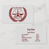 Visitekaartje van de professionele advocatuur (Voorkant / Achterkant)