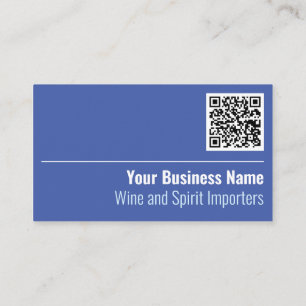 Visitekaartje van de QR-code voor wijnen en gedist