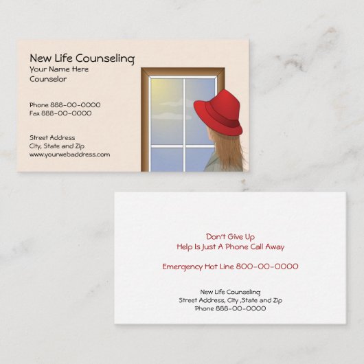 Visitekaartje van de raadsman (Voorkant / Achterkant)