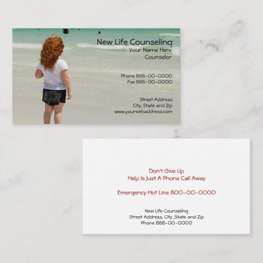 Visitekaartje van de raadsman (Voorkant / Achterkant)